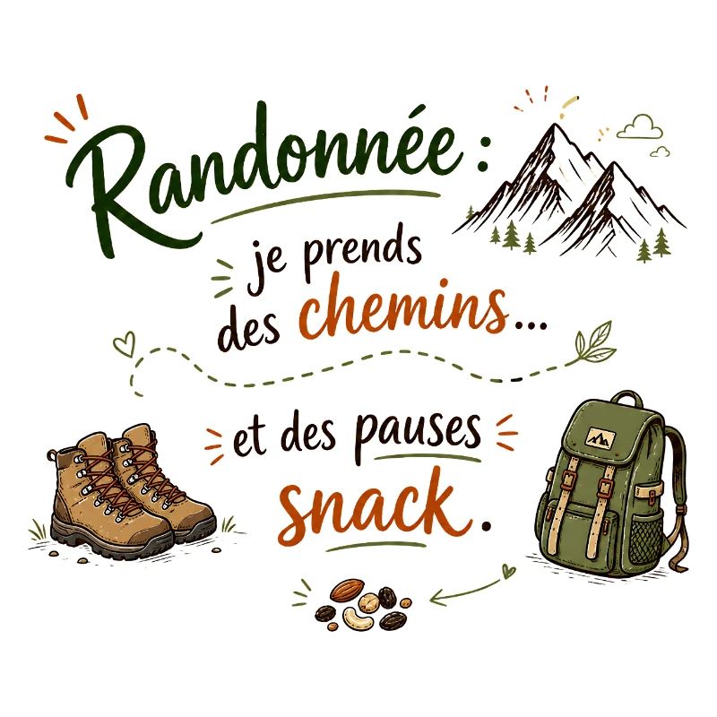 Randonnée et pauses snack