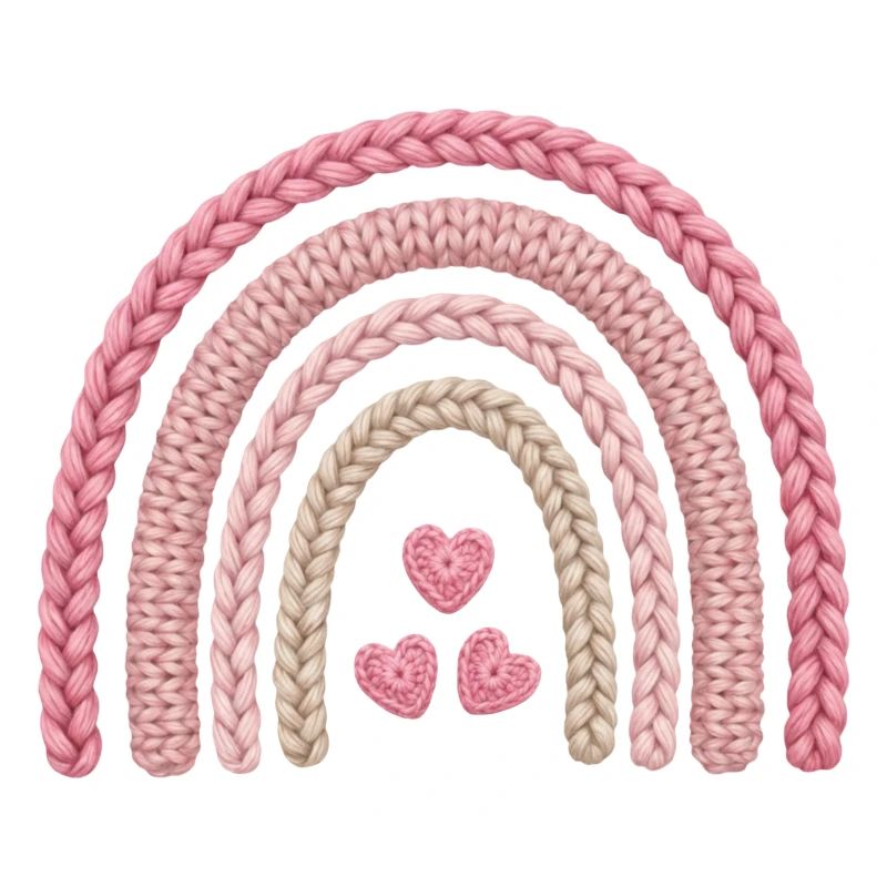 Rainbow Pink Knitting Pattern