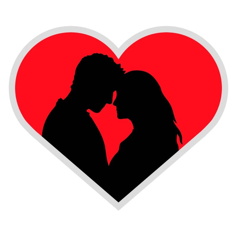 Couple Silhouette Amour Romance Petit ami de la Saint-Valentin