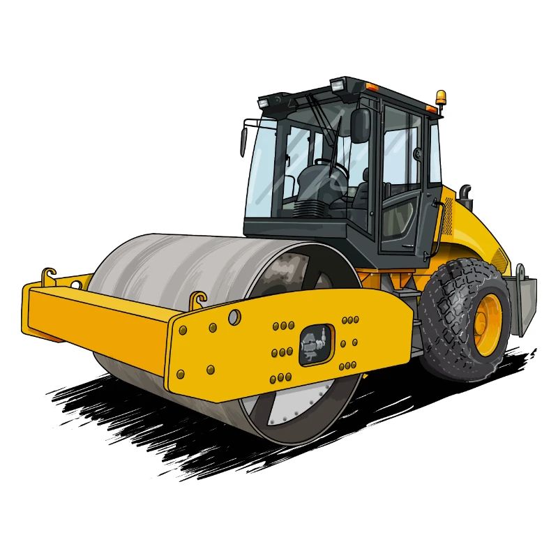 Roller in road construction