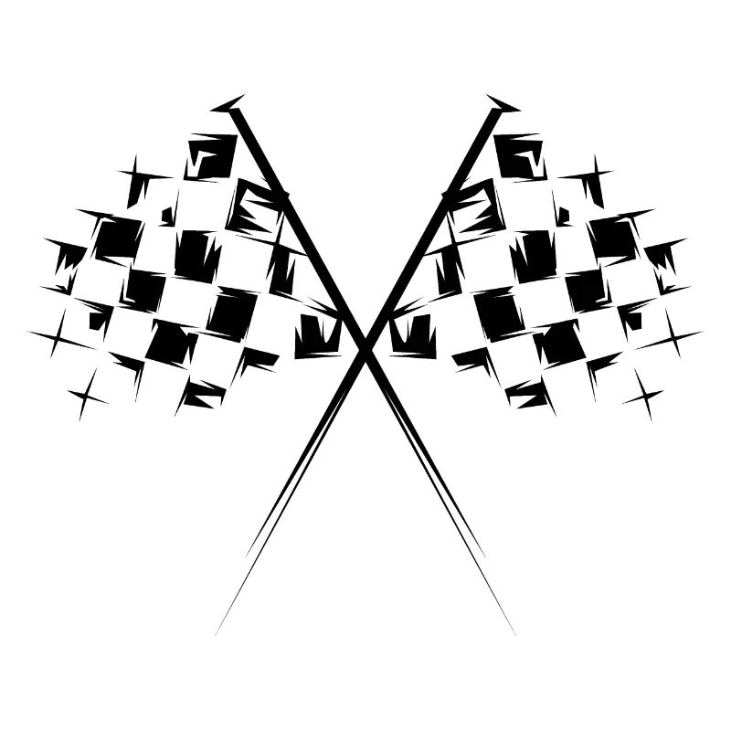 Icône du drapeau de course Illustration Icône du drapeau à damier