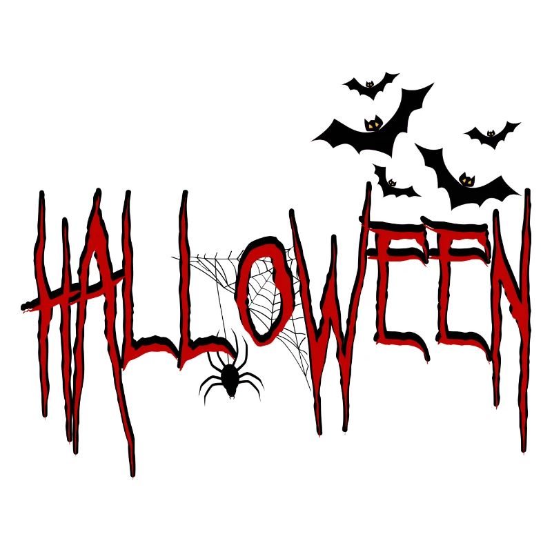 Halloween avec Spider and Bat Horror Design