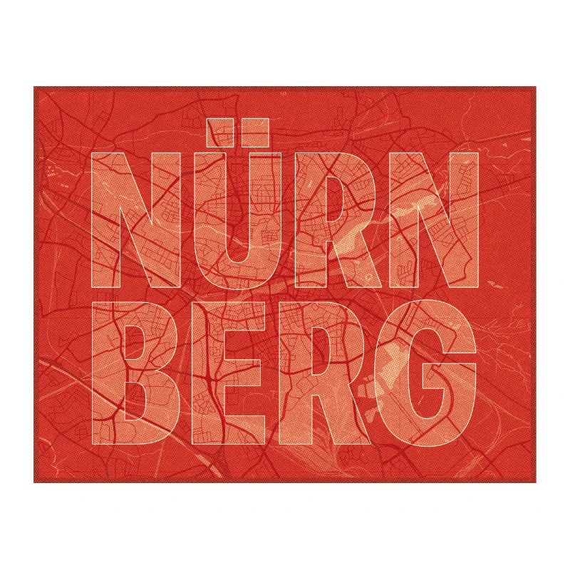 Nuremberg City Map Bold