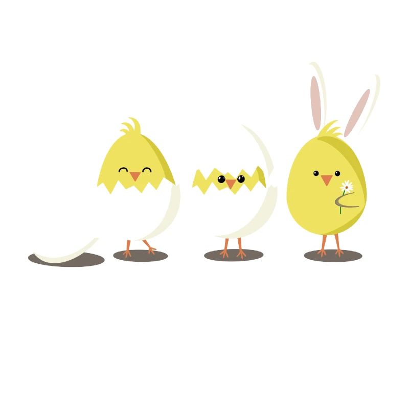 Joyeuses Pâques Poussin Oeuf Oeuf de Pâques