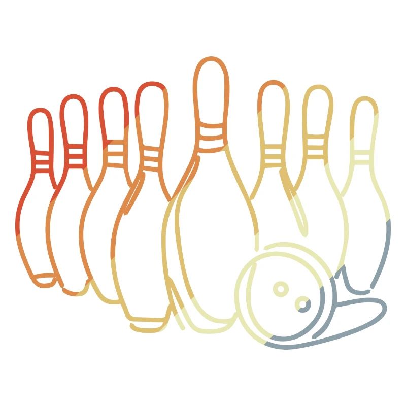 Quilles et boule de bowling vintage