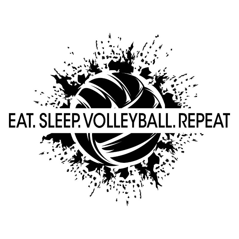 manger dormir volley-ball répéter Logo de beach-volley