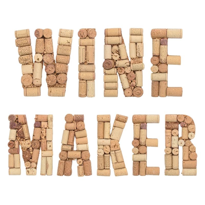 Winemaker – Real Cork Lettering Design