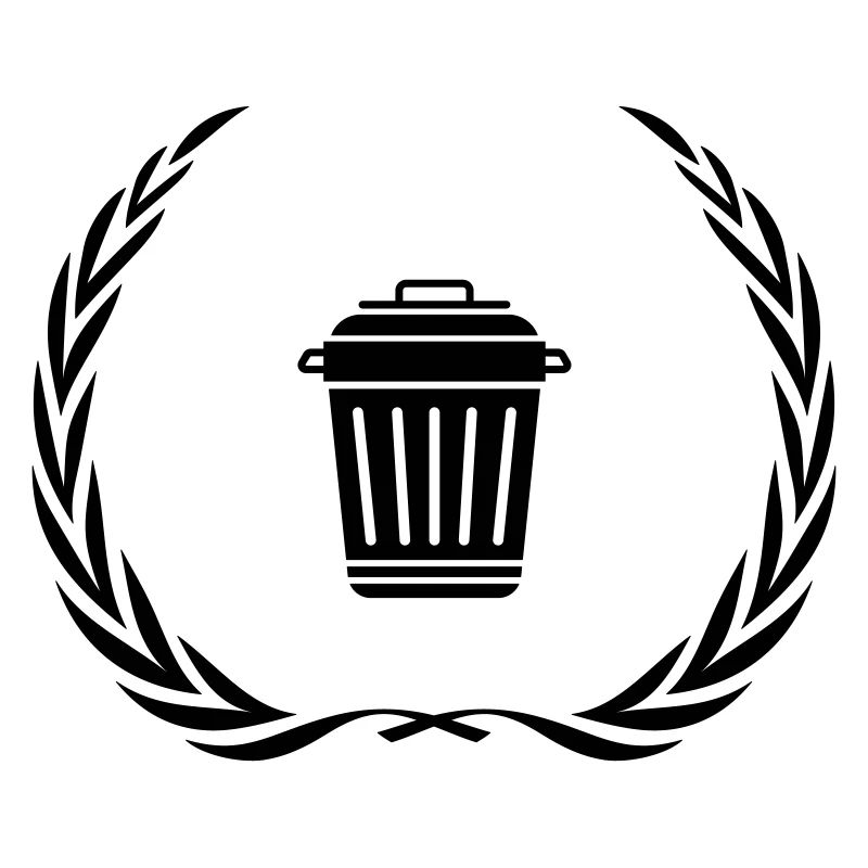 Garbage Can Symbol Wreath