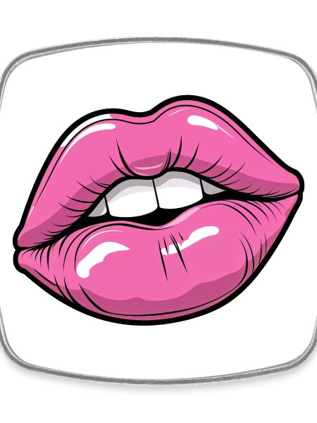 Lèvres Pop Art en Rose