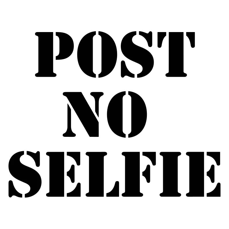 Kein Selfie posten – Urbane Schwarze Schabloune