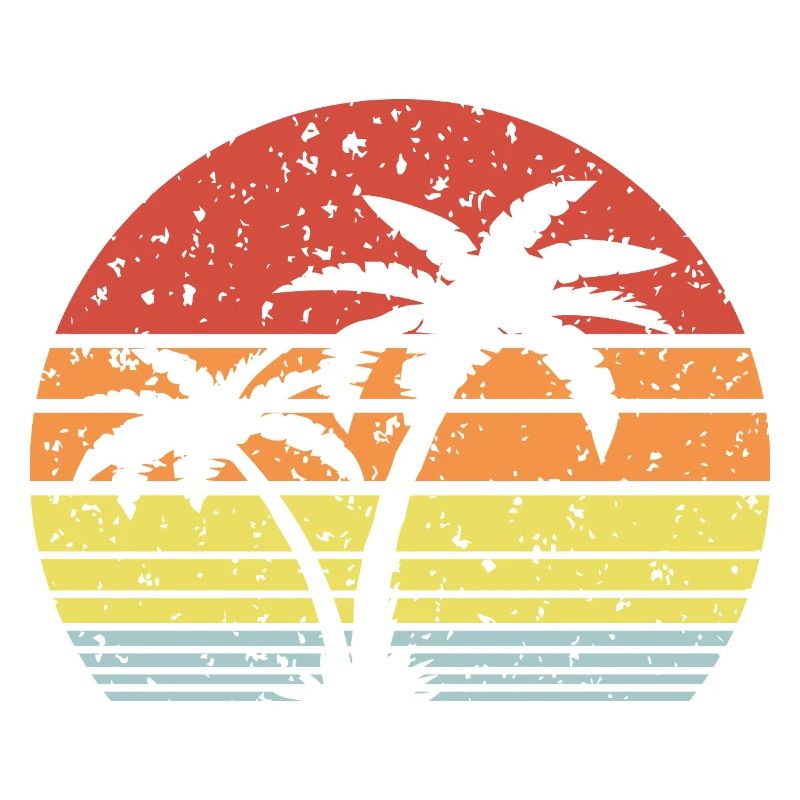 Palm Tree Retro Sun