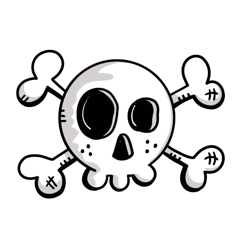 Small skull with crossed bones