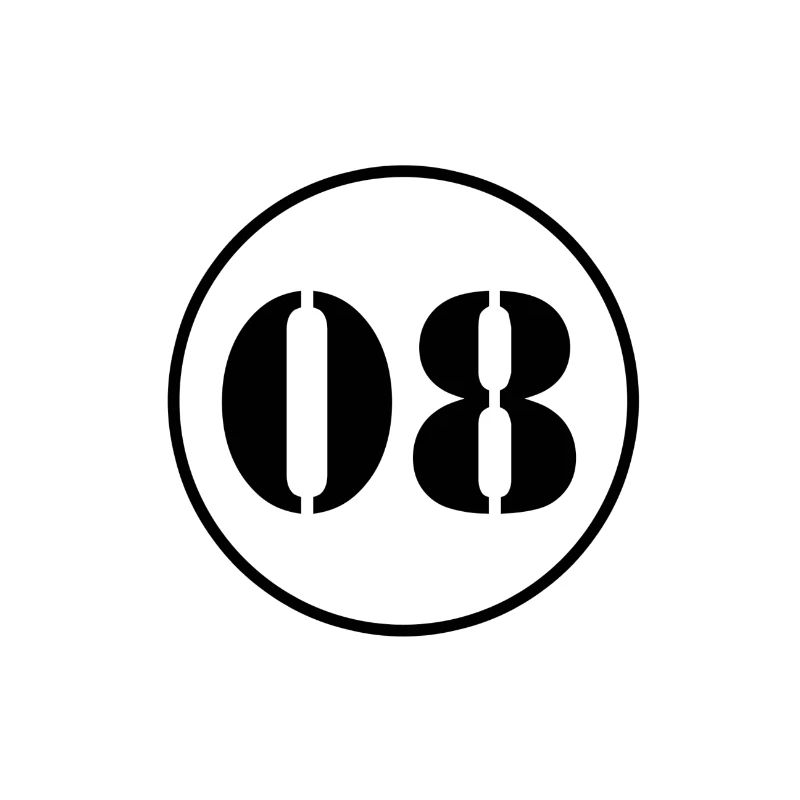 NUMBER 08 eight birthday gift