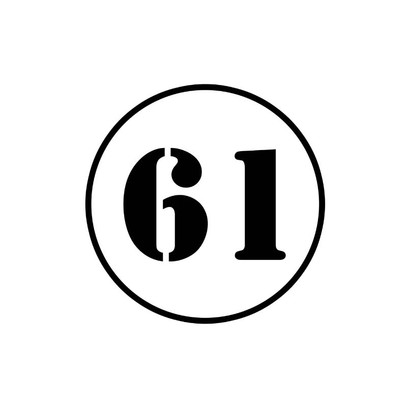 NUMMER 61 Einundsechzig Geburtstag Geschenk