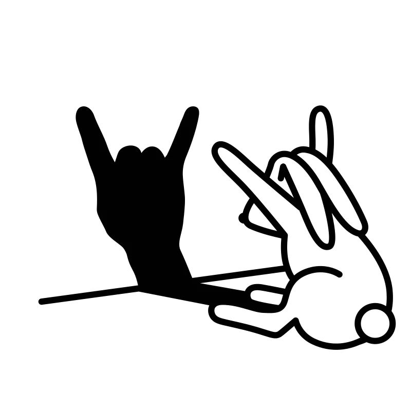 Rabbit Shadow Hand ROCK Music HARD ROCK Fan