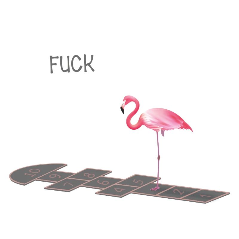 Flamingo mit einem Problem