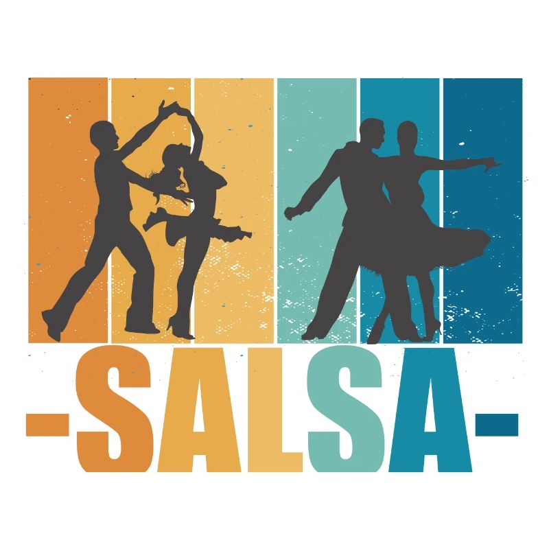 Salsa Vintage Dancer Retro Dancing Cadeau