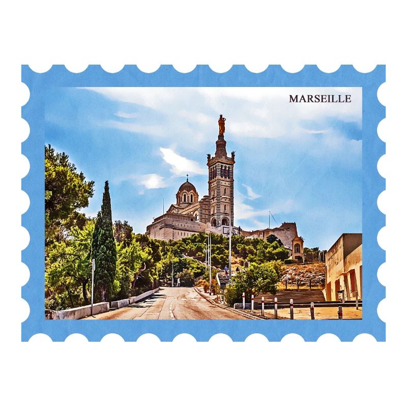 Marseille Basilica Postcard