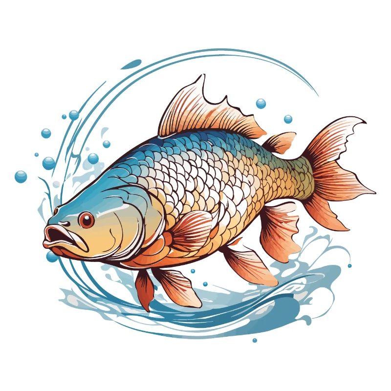 Conception esthétique de pêche au poisson de rêve de pêcheur