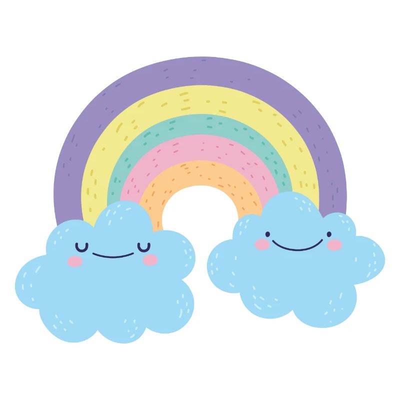 Breloque nuage arc-en-ciel coloré