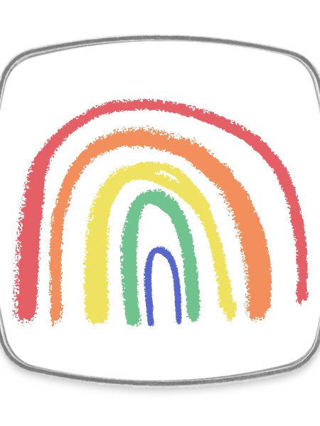 Whimsical Rainbow Brush Arc