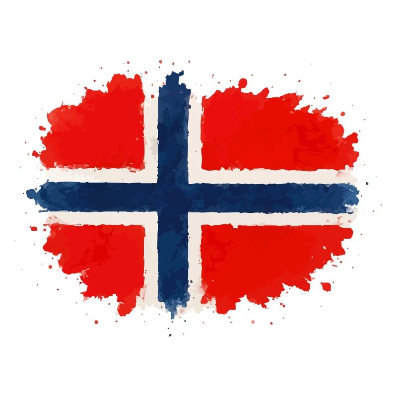 Norway Flag Blobs