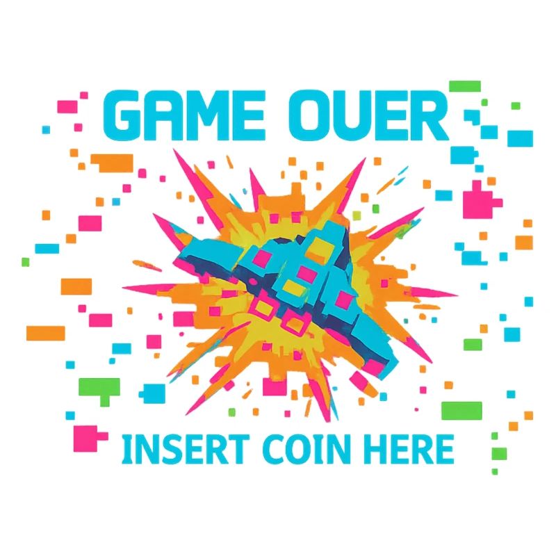 Game Over Neon Arcade Game