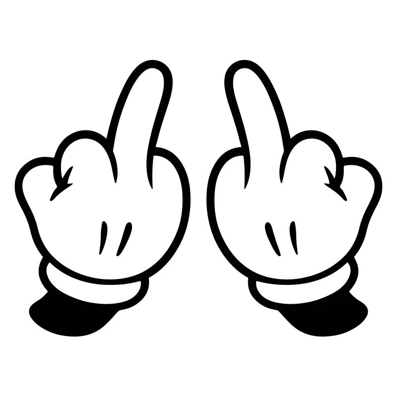 Mittelfinger Hand Frech