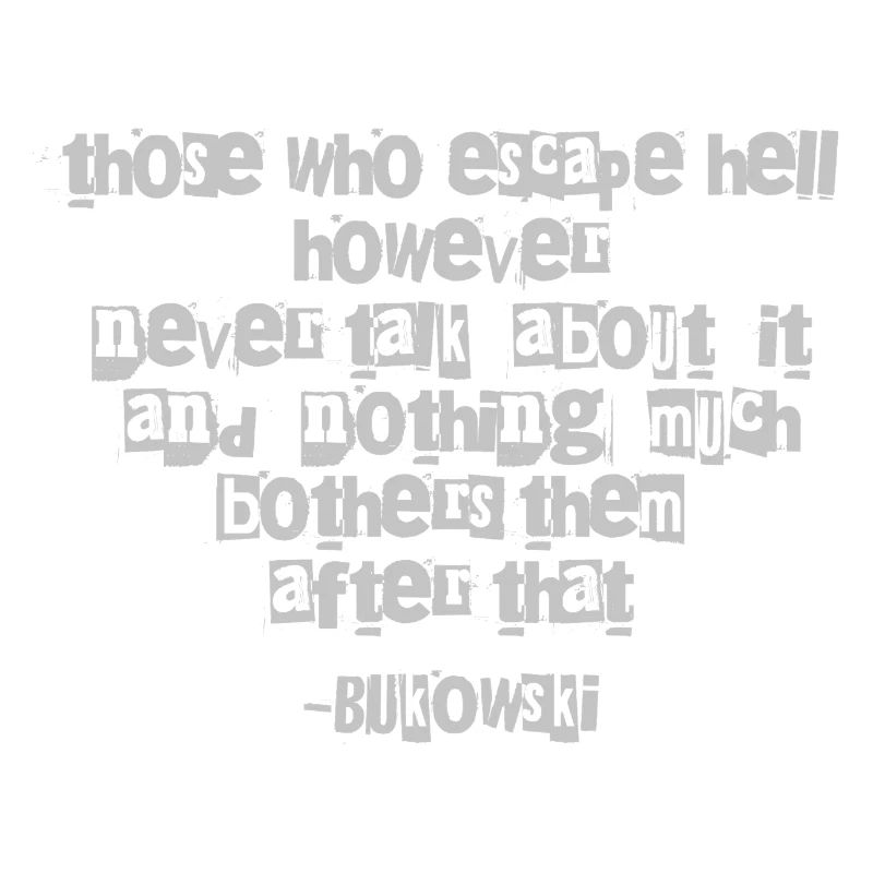Typographie des citations usées de Bukowski