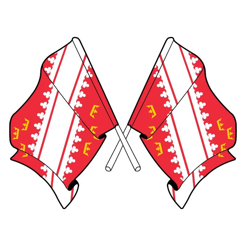 Drapeaux d’Alsace croisés