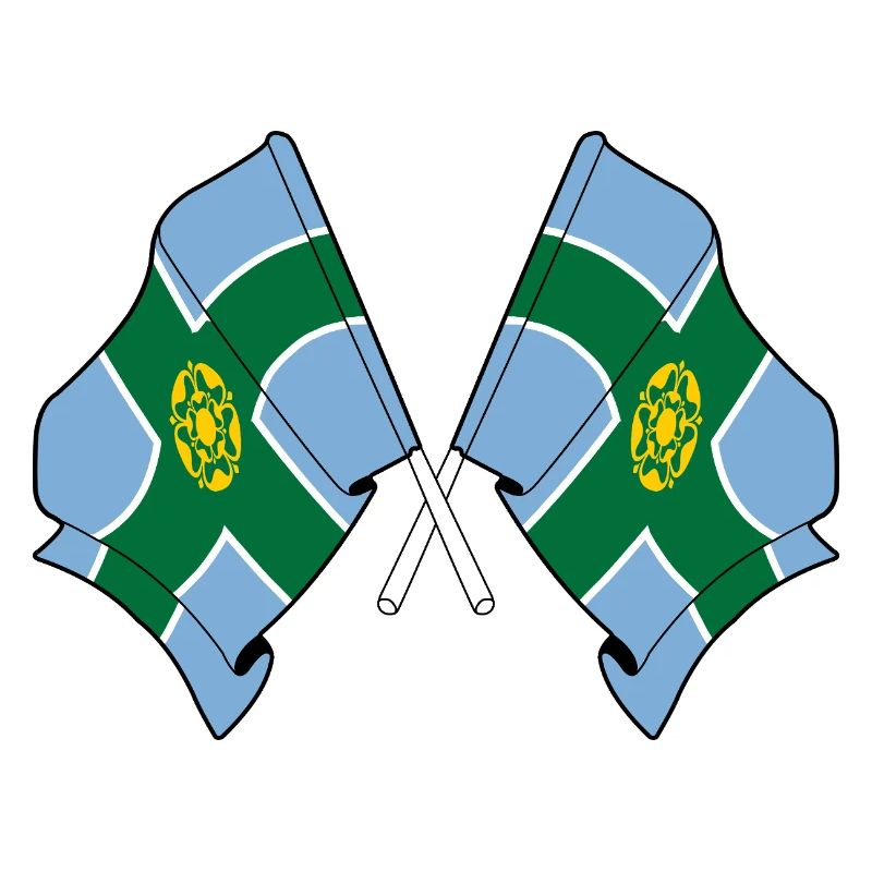 Drapeaux du Derbyshire croisés