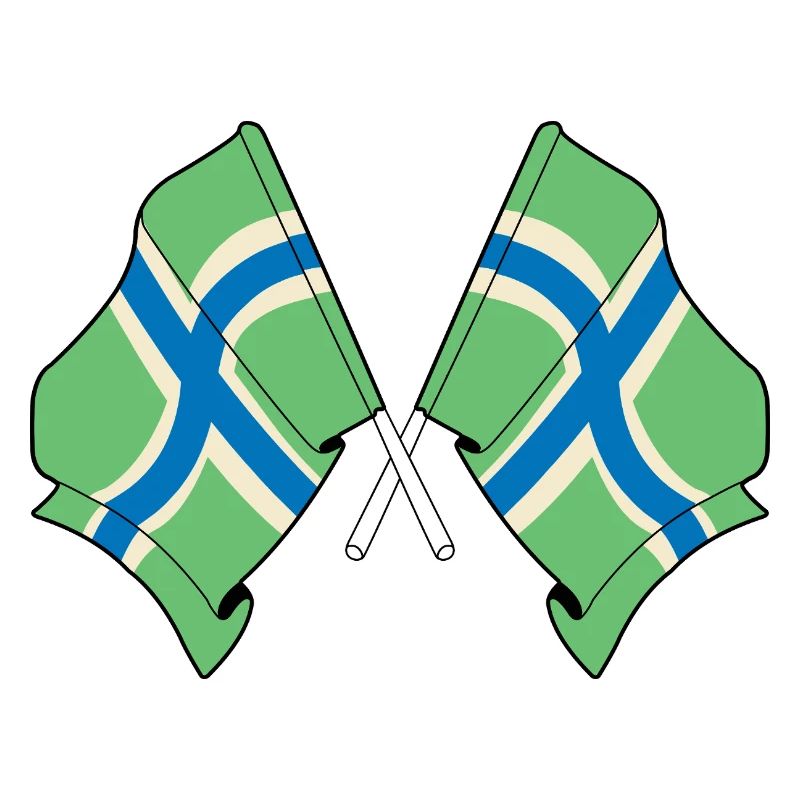 Drapeaux croisés du Gloucestershire
