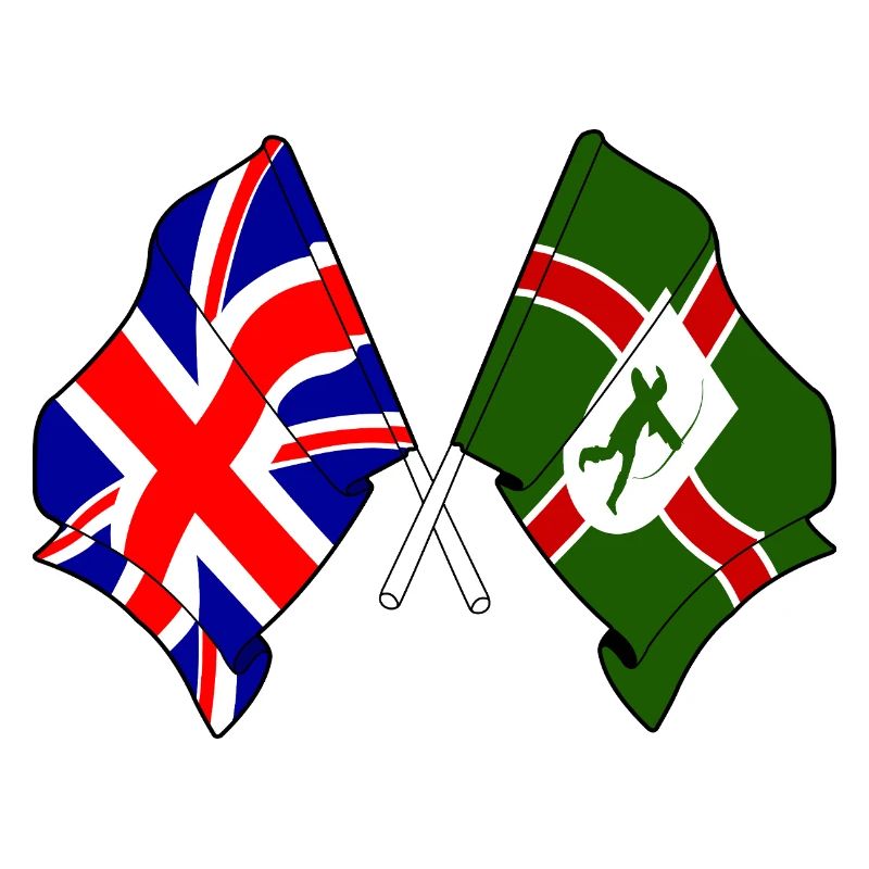 Drapeaux du Nottinghamshire et du Royaume-Uni