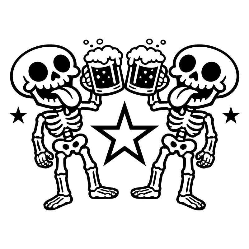 Skeleton Beer Cheers