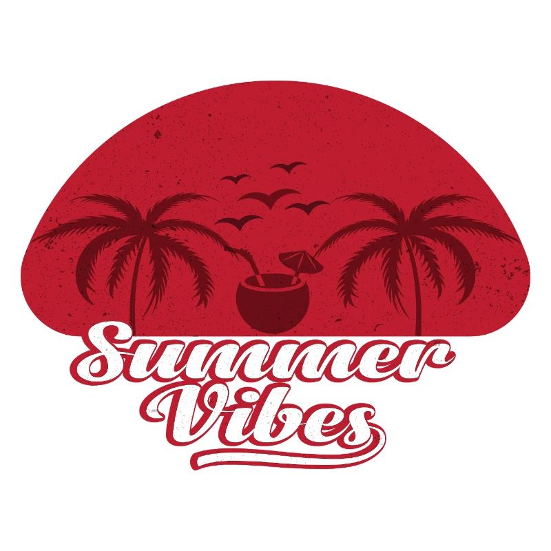 Summer Vibes Tropical Palm Trees Design