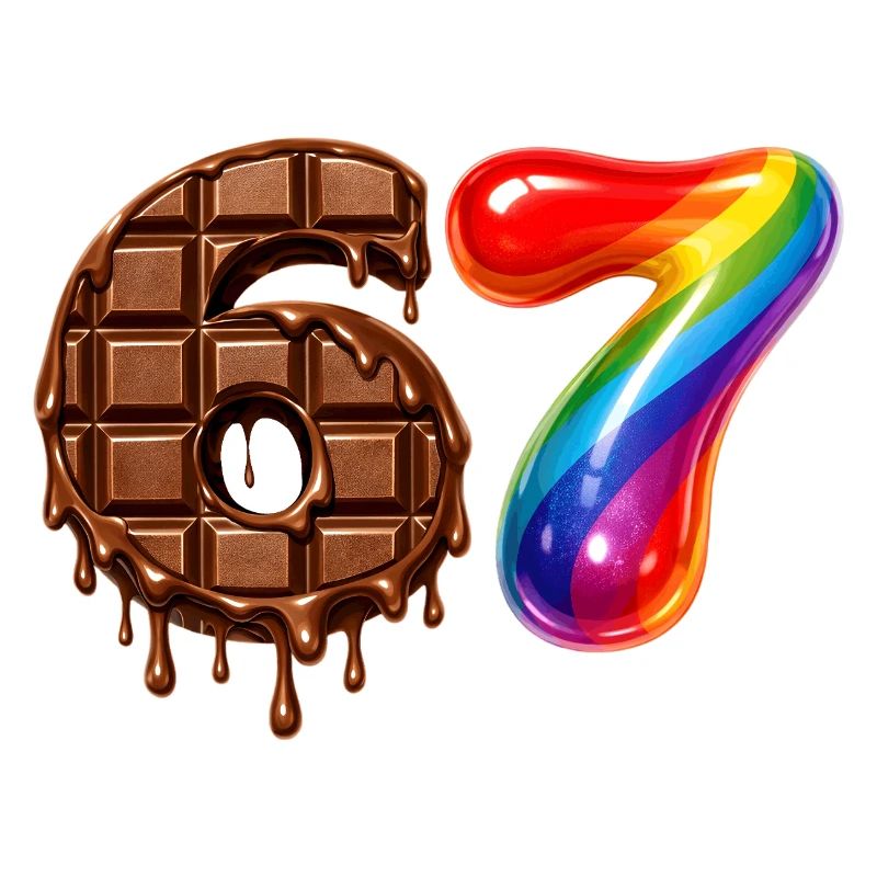 67 - 6 7 - Six Seven Meme - Chocolat