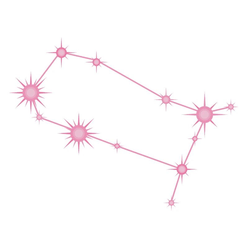 Zwilling, Sternbild, Sternzeichen, Pastellrosa
