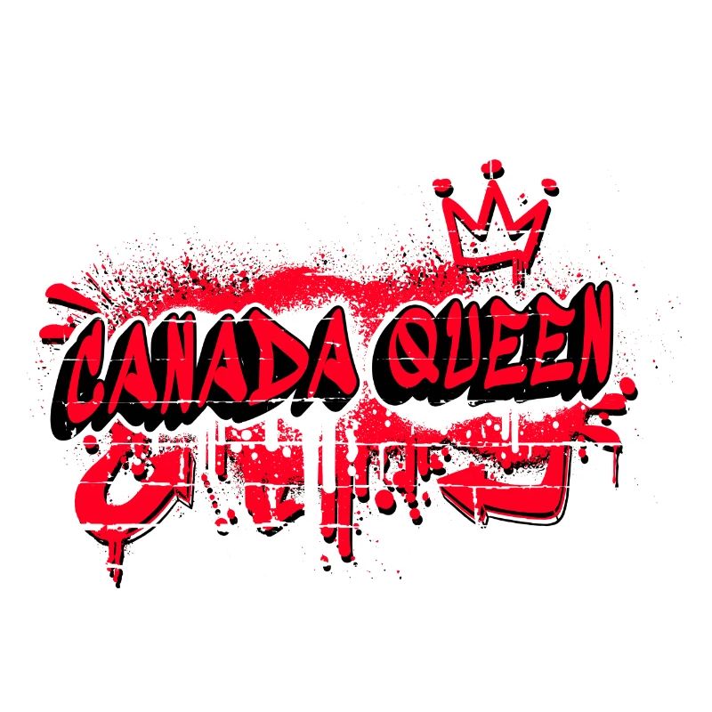 Canada Queen Drapeaux Graffiti Design