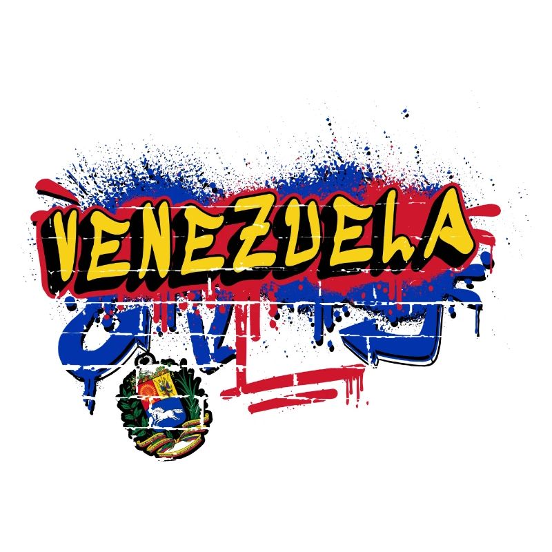 Design de drapeau graffiti du Venezuela
