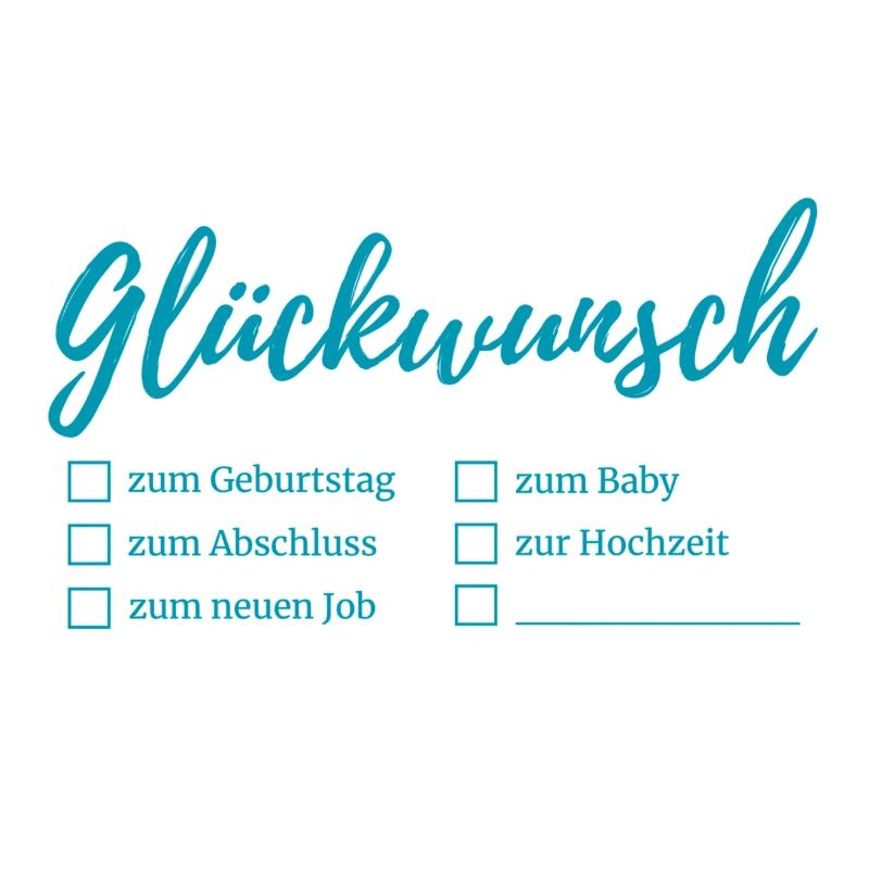 Congratulations lettering checkboxes