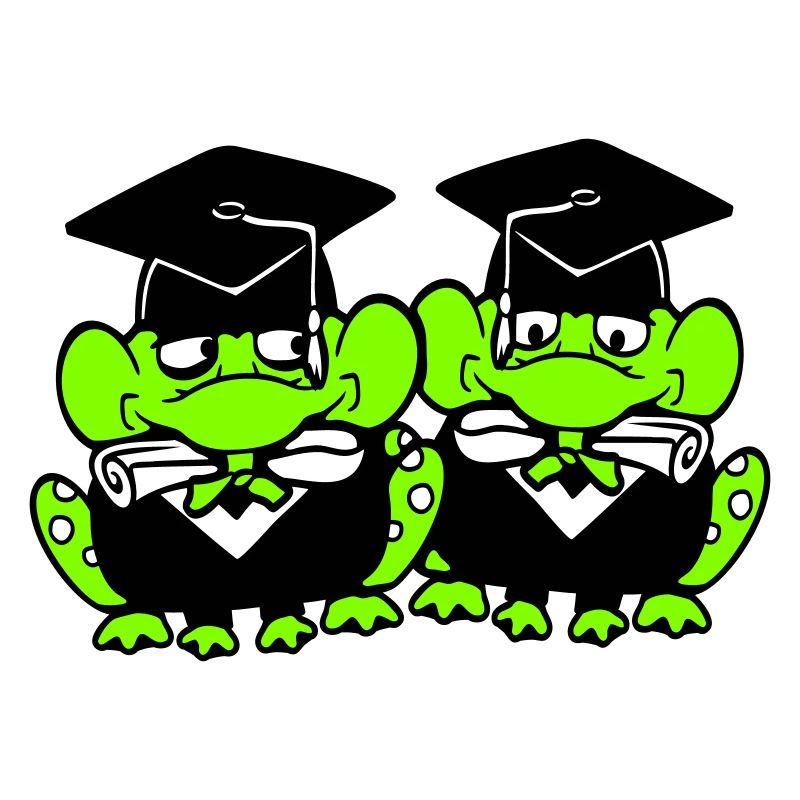 2 grenouilles diplômées du lycée