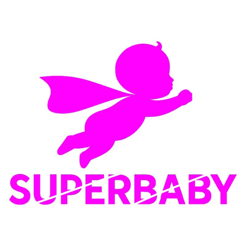 Silhouette de bébé volant rose