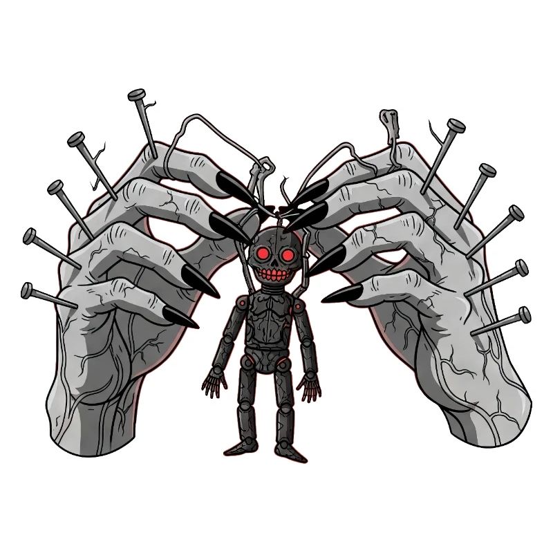 Demonic Hands Puppet Show Horror Gothic