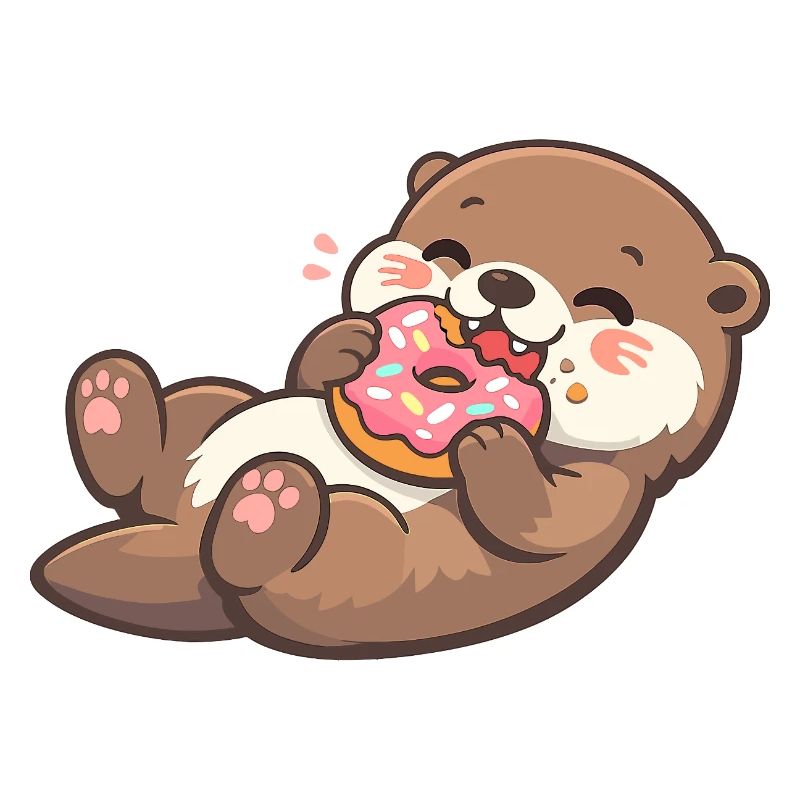 Cuddly bear with donut