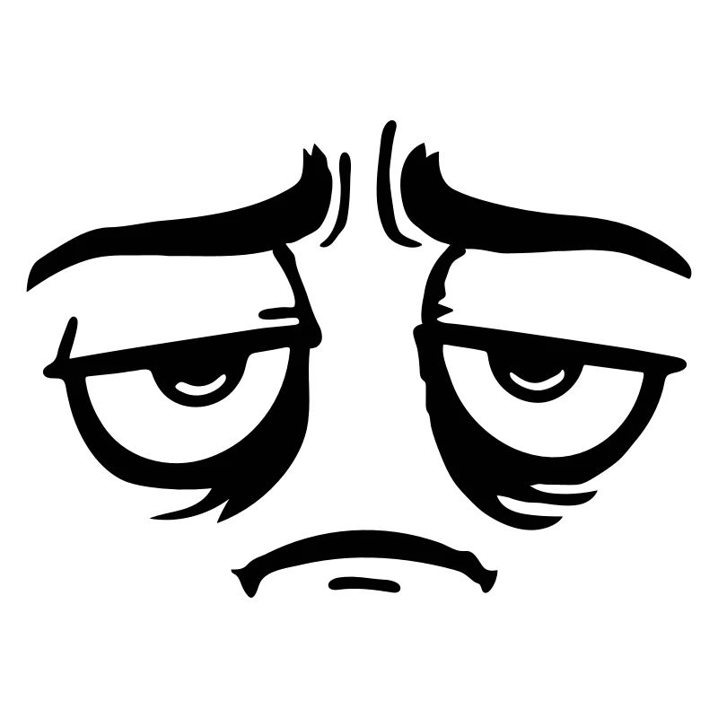 Grumpy sad disappointed face funny