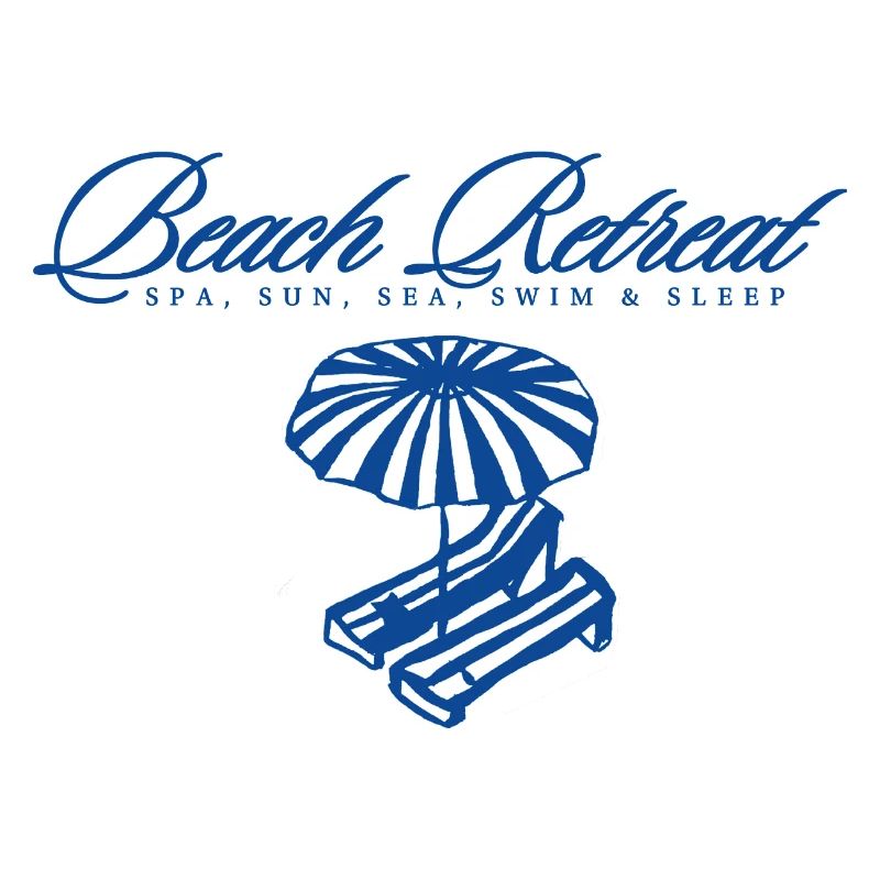 Logo de la retraite de plage avec parasol
