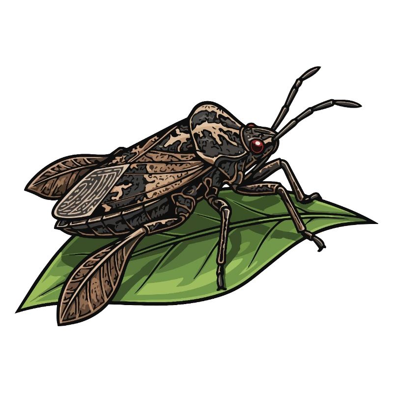 Punaise Eau Geante Giant Water Bug Leaf