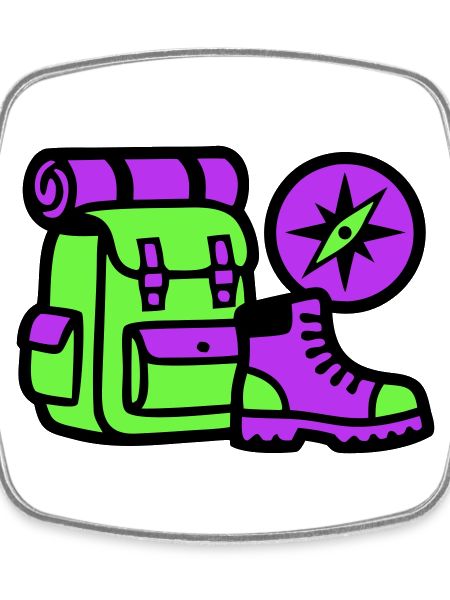 Hiking Backpack Compass Graphic