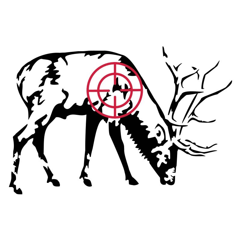 Cerf broutant