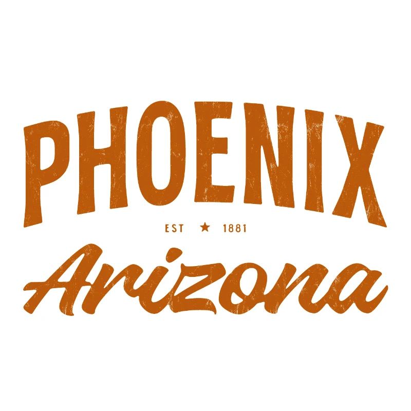 Phoenix Arizona Vintage Schriftzug